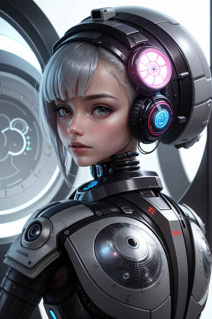 (beste-Qualit, realistness: 1.37, ultra-detailliert, An extremely detailed cybernetic organism: 1.1), beautiful drawing, Robot worm with the head of a beautiful girl, Complex, bright colours, Professional, Sci-fi, studio lightning