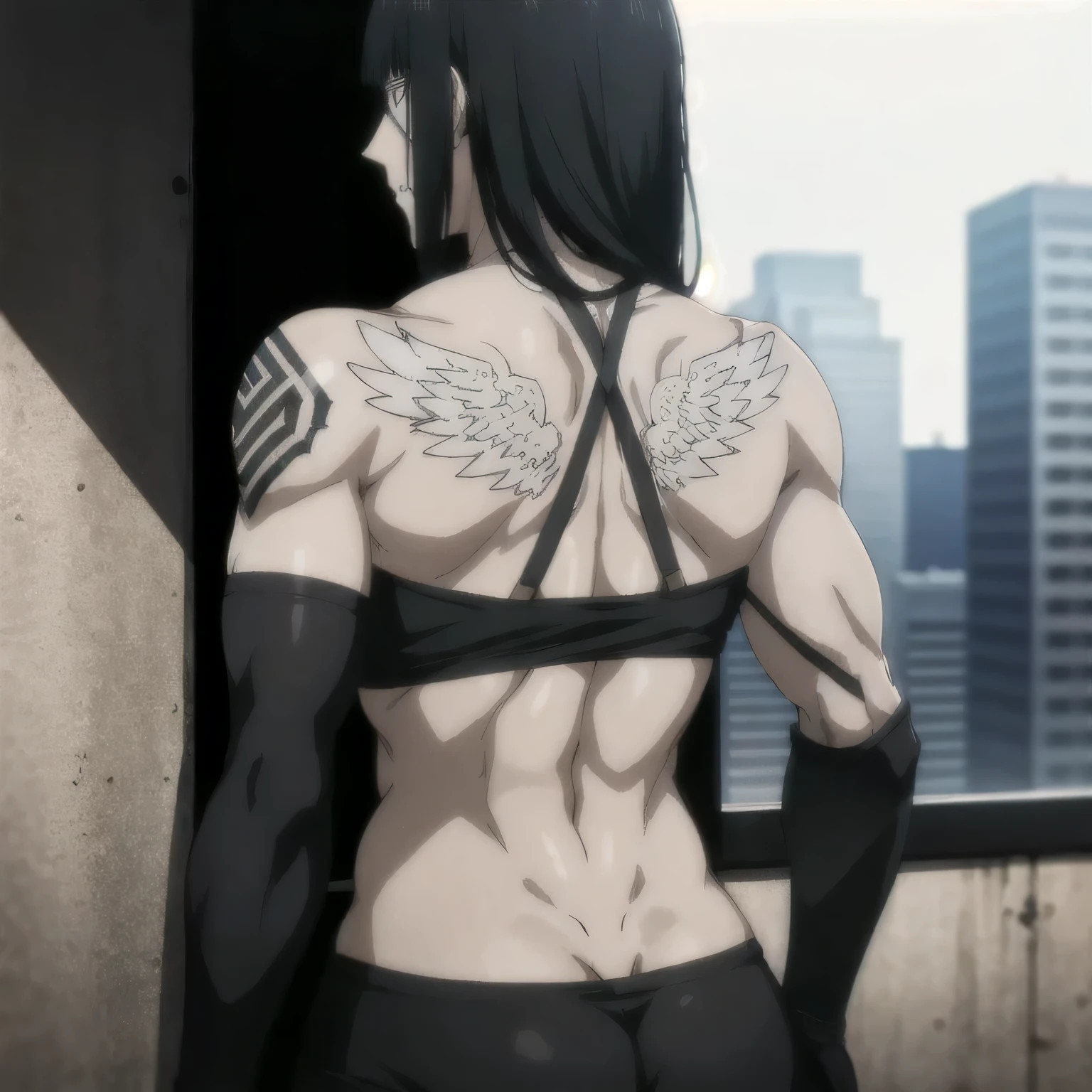 back muscles,tattoos,Valmet,sports underwear,girl back muscles