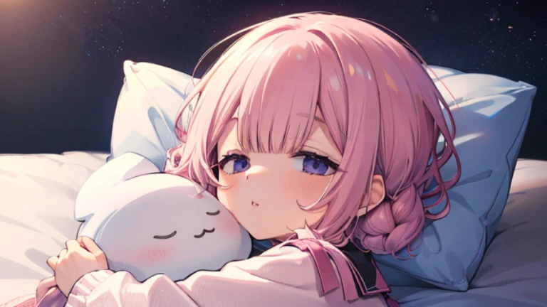bed、、sigh、night、cute、turn to the side、Look next door、neighbourを見る、close your mouth、ダブルbed、ツインbed、neighbour、upward glance、、hug、hug each other、reach out、Snuggle up close、co-sleeping