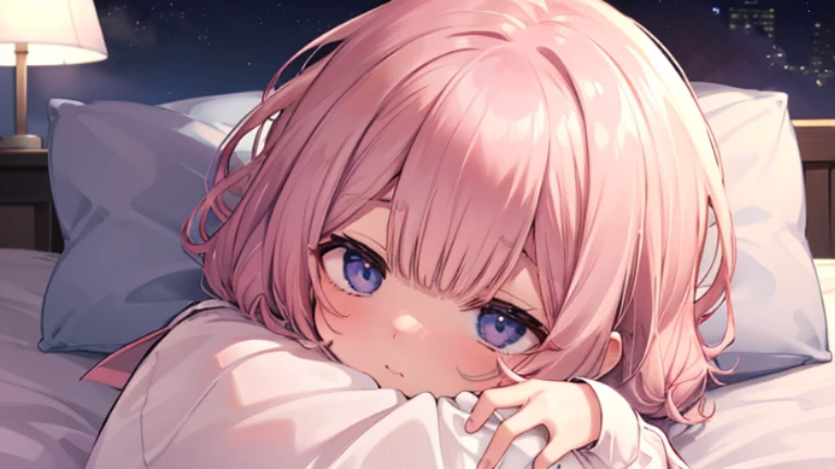bed、、sigh、night、cute、turn to the side、Look next door、neighbourを見る、close your mouth、ダブルbed、ツインbed、neighbour、upward glance、、、reach out、Snuggle up close、co-sleeping、envy、stare intently、Squishy skin