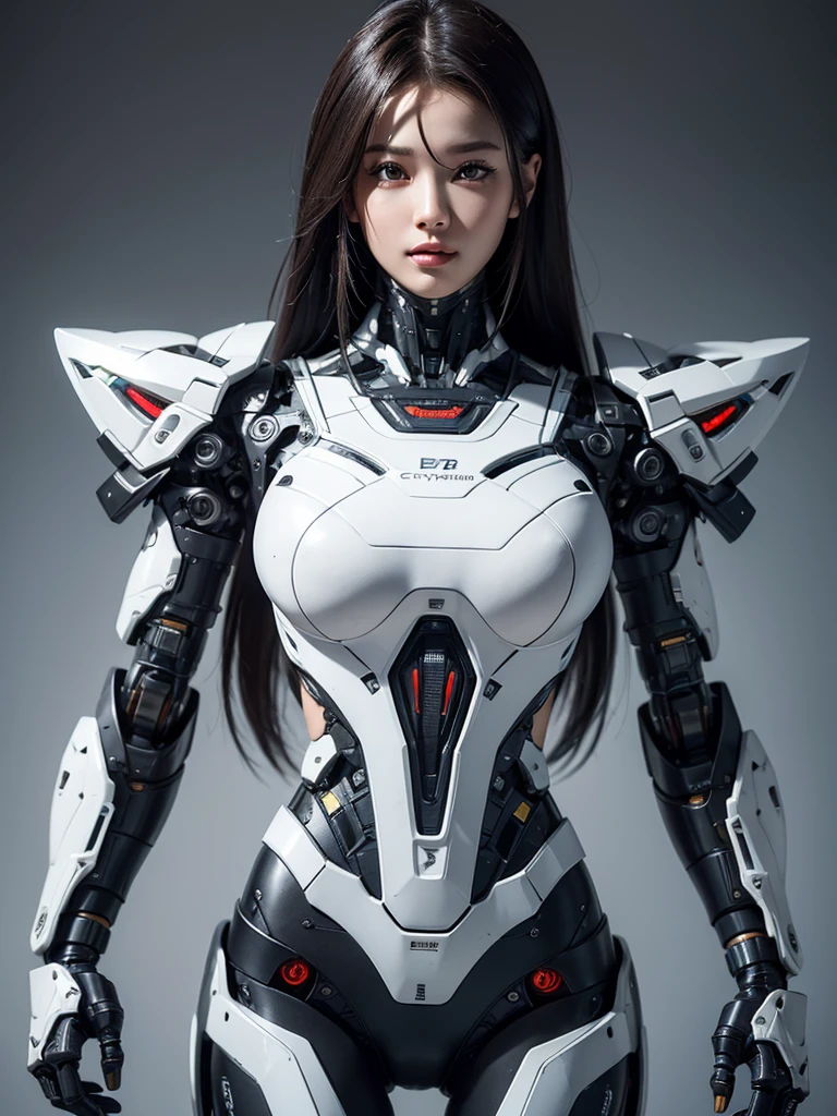 Textured skin, Super Detail, high details, High quality, Best Quality, hight resolution, 1080p, hard disk, Beautiful,(cyborgs),Boob missiles,Machine gun on the back,beautiful cyborg woman,Mecha Cyborg Girl,Battle Mode,Girl with a Mecha Body,