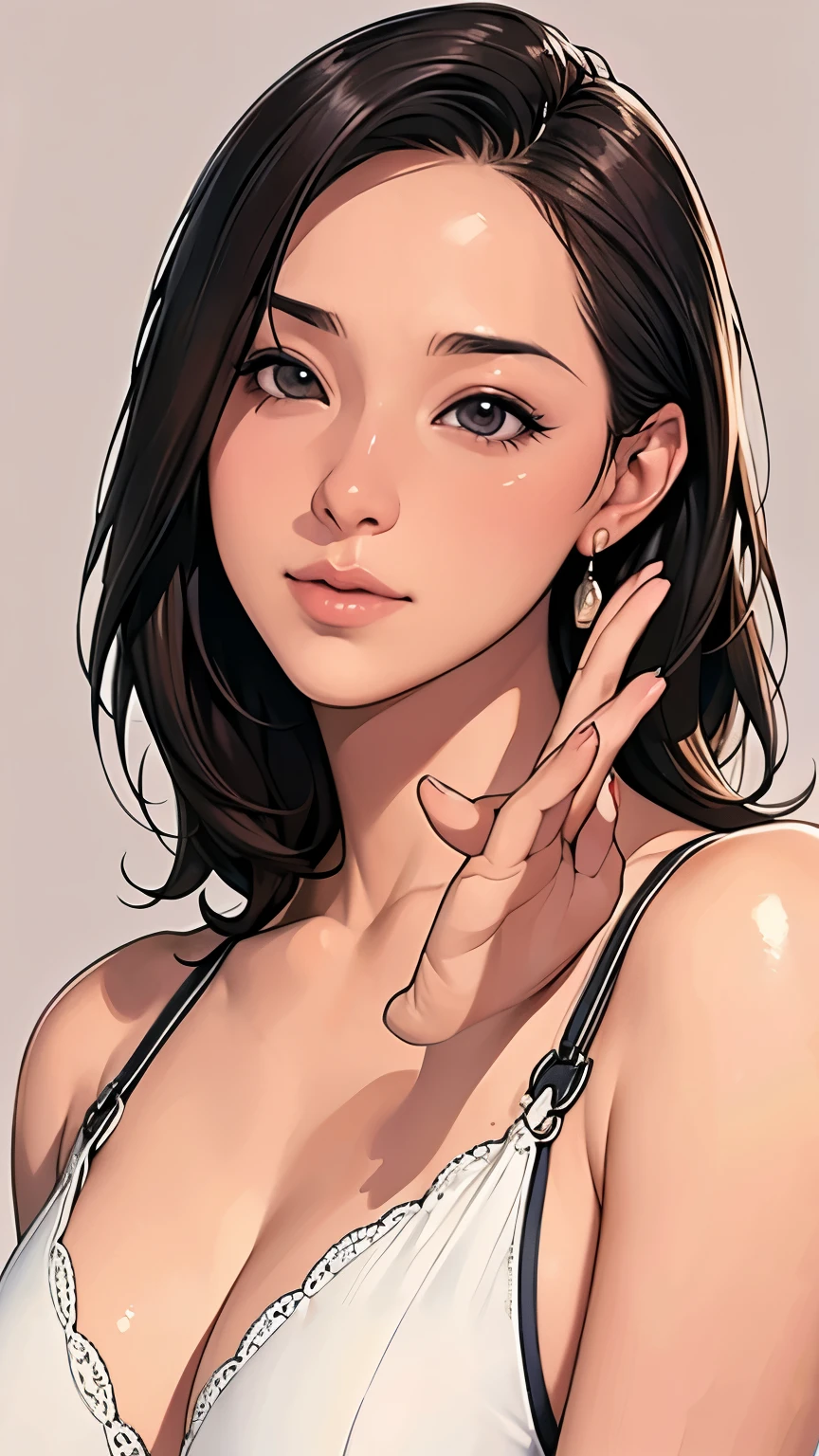 (8ก, highest quality: 1.2), very detailed, thorough solution, (realistic, realistic photo: 1.37), portrait, High resolution RAW color photograph, arrested on the job, High resolution and beautiful, High resolution, 8ก Image Wallpaper, amazing details, large file size, very detailed美しい女の子, very detailed face, Finely defined eyes, Fine skin texture., All functions are clearly displayed., The contours of the fingers are perfectly shaped.., the nose has the correct shape., expressive lips, perfect anatomy, background is not blurred, one story, (20:1.2), twenties, pretty girl, realistic