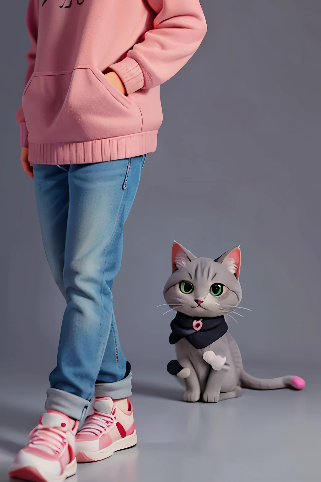 ((cartoon)), ((logo)), (detailed), gray cat cute