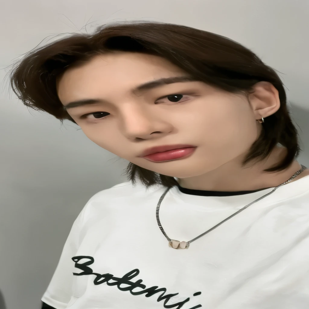 a close up of a person wearing a white shirt and a necklace, kim doyoung, jinyoung shin, jung jaehyun, hyung tae, hong june hyung, taejune kim, cai xukun, male ulzzang, wan adorable korean face, hyung tae kim, steven jung, south korean male, yanjun chengt, perfect face and boy, jaeyeon nam