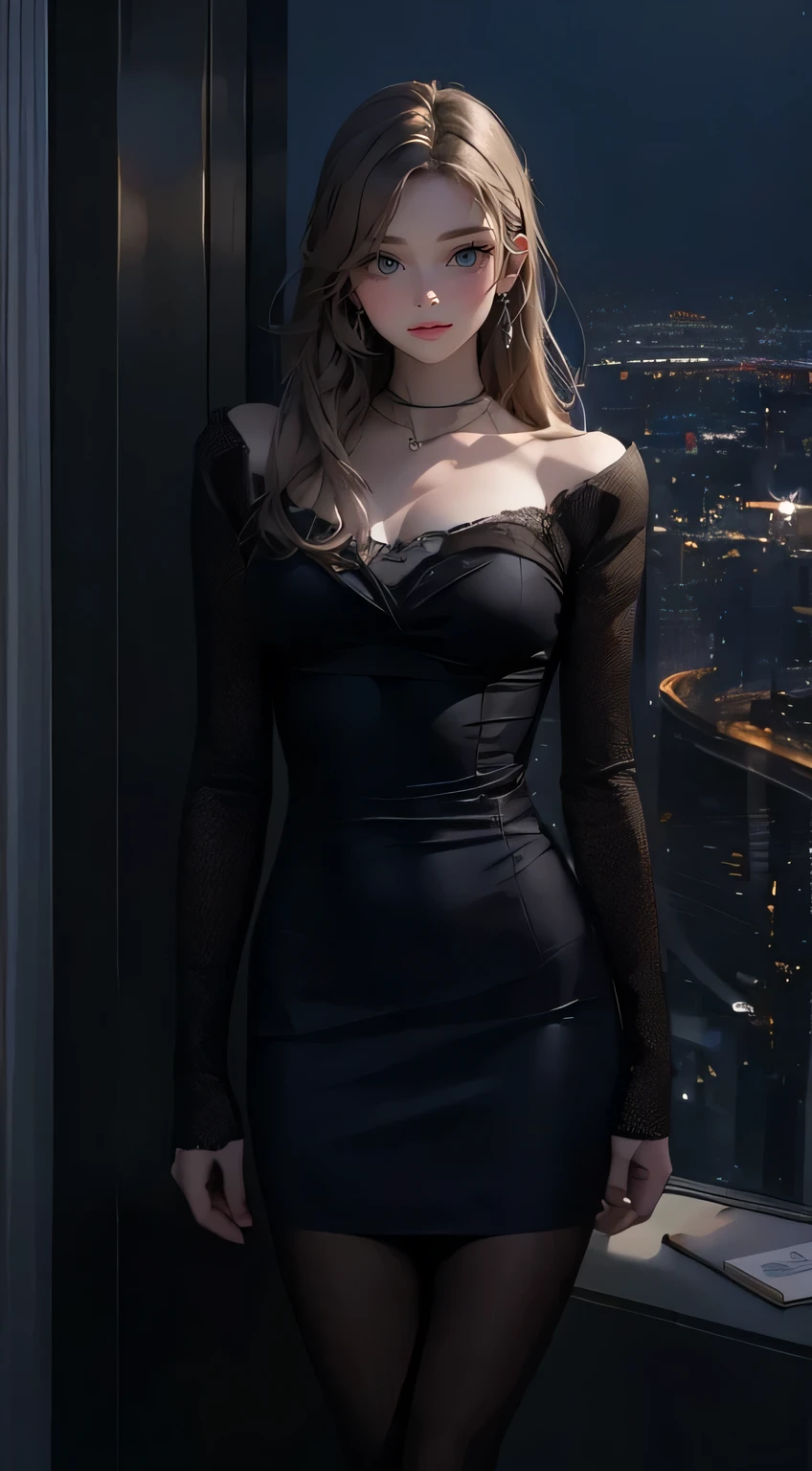 (best quality, masterpiece:1.2), illustration by artgerm and hajime sorayama, attractive woman, perfect body, (huge breasts), hyperfeminine curves, cute and playful, emotive expression