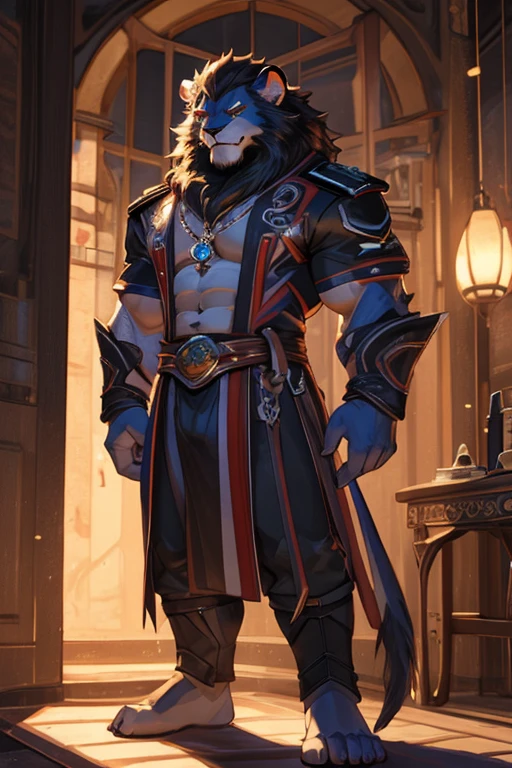 Wolf‚Male, muscle, intestinal muscle, big belly, large, Male mature, old. front view‚ fundoshi ‚ bulge crotch ‚ A fundoshi bulge in crotch ‚ huge crotch ‚ 