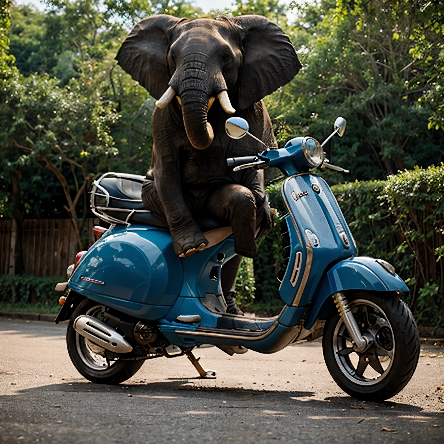 Elephant ride vespa