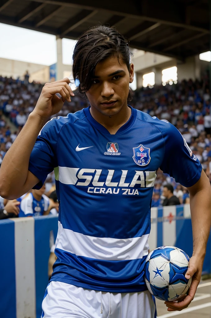 Jugador con playera de cruz azul