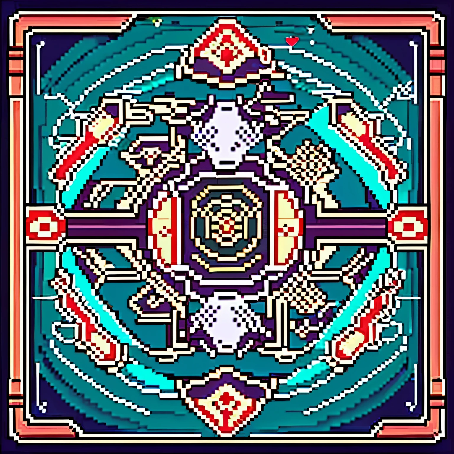 arte de pixel,arte de pixel,Crie uma arena de card game