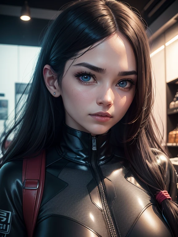alien with human head, ojos negros, eating sushi, in a  shop, [illustration] durante (best quality,4k,8k,Altas,master part:1.2), ultra-detalhado, (Realistic,fotorrealista,photo-realistic:1.37), HDR, UHD, studio lighting, extreme detail description, profissional, vivid colors, Bokeh, [artista conceitual], [scientific fiction], [retrato], [Landscape].