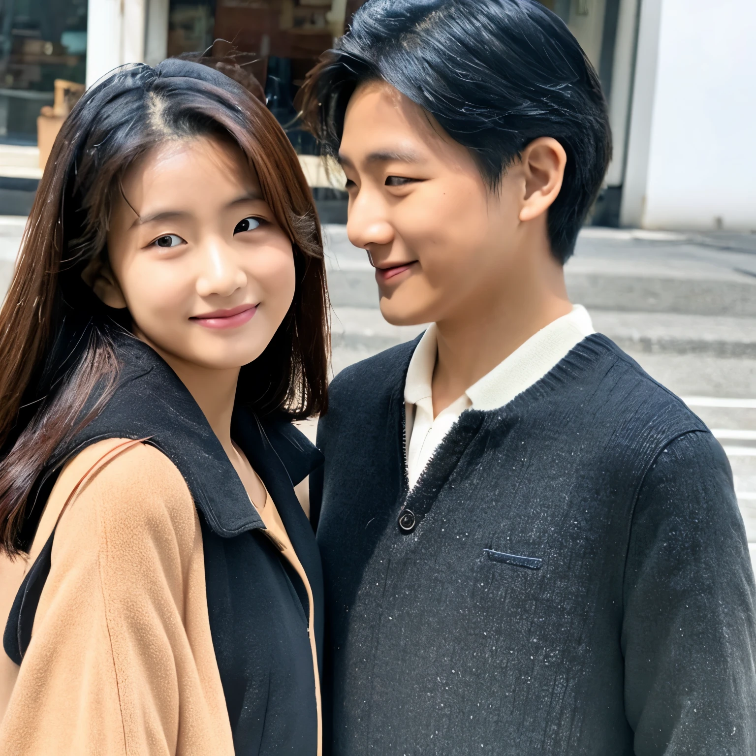 With a girl