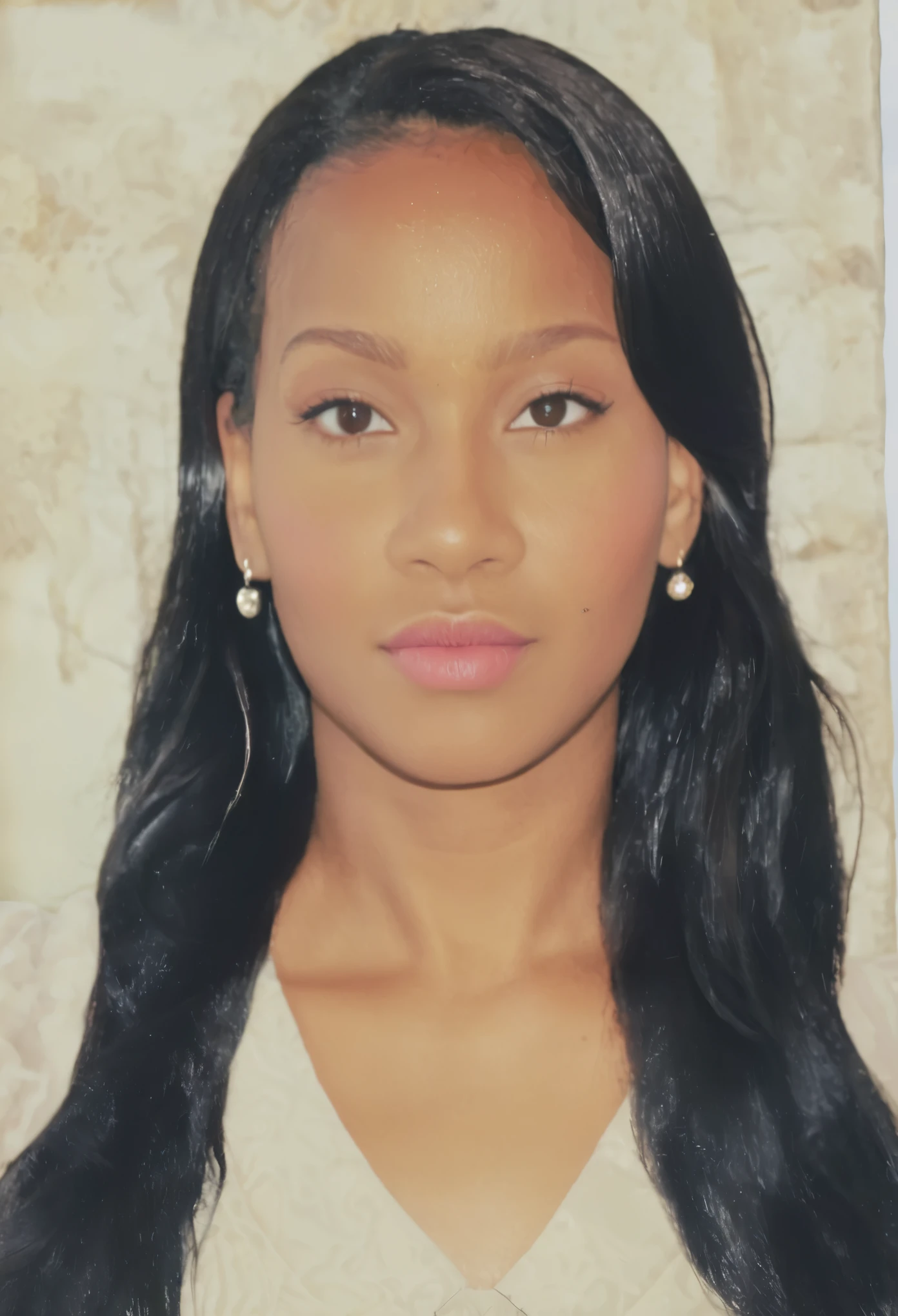 3D a is dark brown skin, (((Sozinho))), adesivo de telegrama, in the park sitting on the tree, criando um suave, vestido longo feminino, (((Realismo do retrato))), (girl afro-americana) (((Cabelo castanho))), (((close-up detailed facial features: 1.15))), (((cabelos mega hair))), liberdade, imagem de perfil, standing confidently, she is the center of the garden, rosto sorridente, imagem da listagem, 8k, sonhos