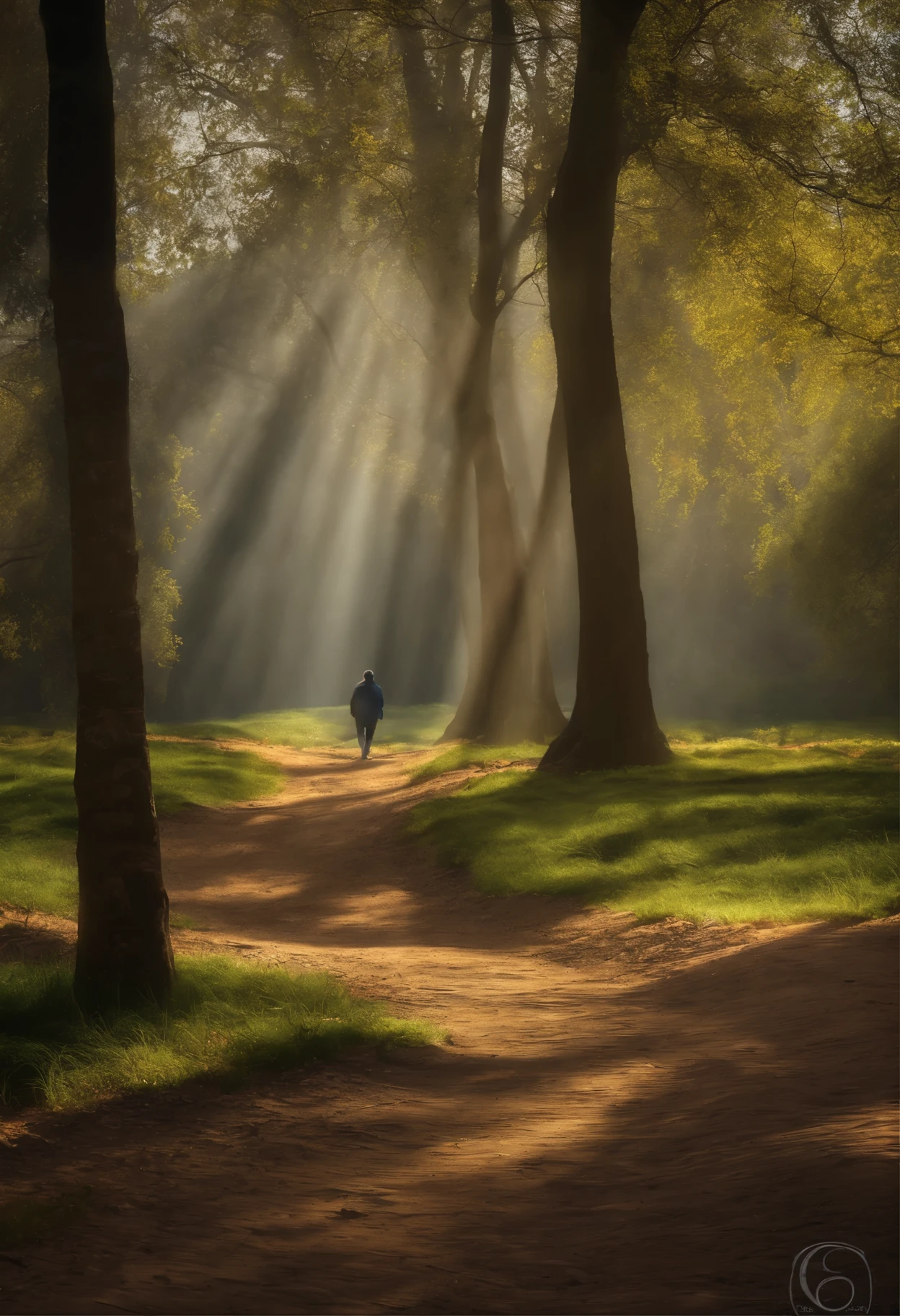 (realista,photorealista:1.37, Mejor calidad,4k,8K,high resolution,obra maestra:1.2),ultra detallado,(realista,photorealista,photo-realista:1.37), HDR, HD, studio lighting, pintura ultrafina, sharp focus, physically based rendering, extreme detailed description, profesional, vivid colors, bokeh, retratos, paisaje, meditation, relajarse, cielo azul, parque Forestal, spring season