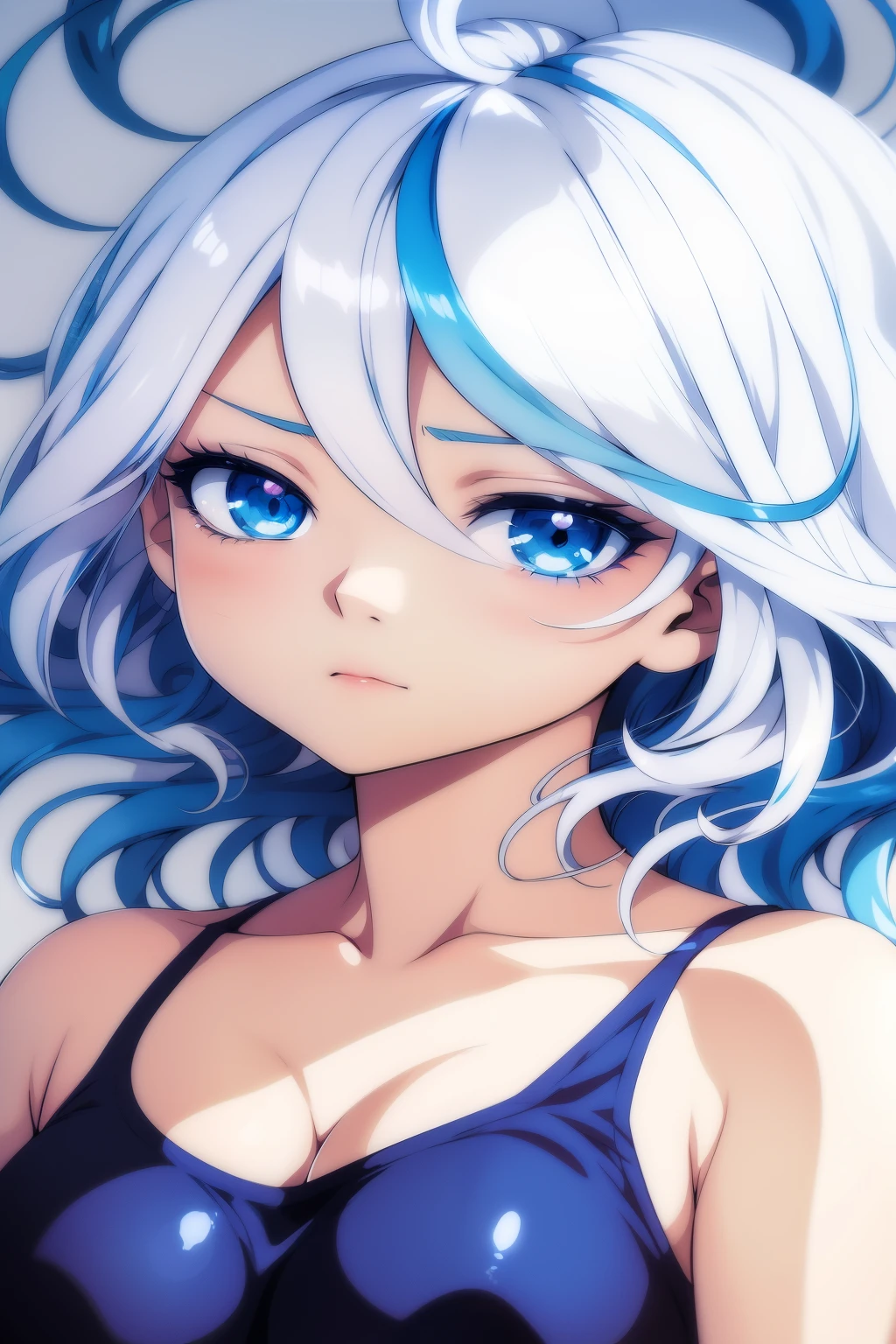 anime girl with blue eyes and white hair, anime style 4 k, anime style. 8k, stunning anime face portrait, beautiful anime girl, beautiful anime portrait, realistic anime art style, realistic anime artstyle, beautiful anime style, attractive anime girl, cute anime girl portraits, beautiful anime face, pretty anime girl, beautiful anime woman, blue eye. anime