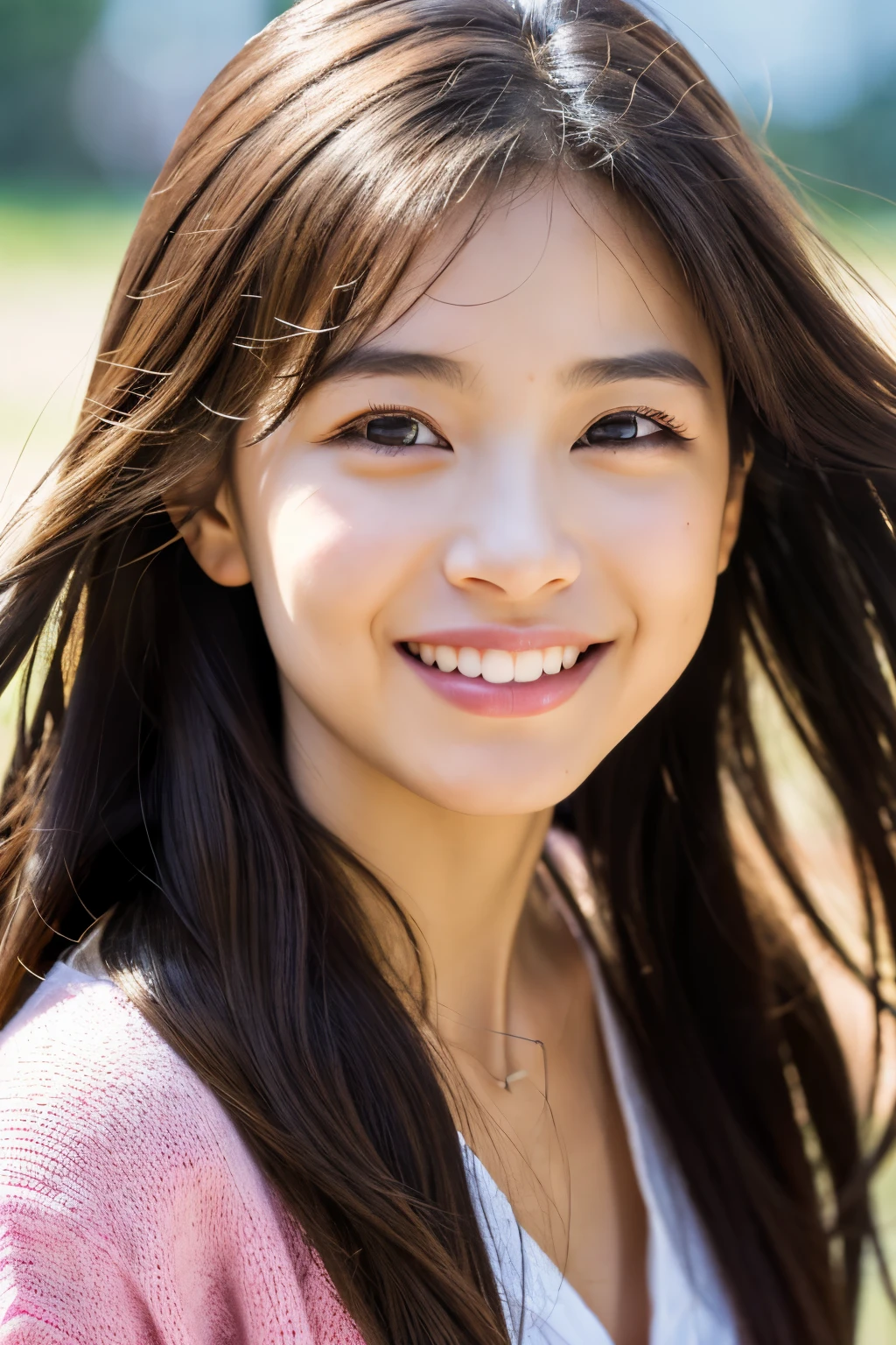 (realistic, photo-realistic:1.37),(8K, Raw photo, highest quality, masterpiece:1.2), cute, Super detailed,heart-shaped pupil,Physically based rendering, ultra high resolution, kodak vision color, Photographed with Arricam LT camera, Bokeh, sharp focus,
looking at the viewer,photorealistic,realistic, alone, photorealistic, highest quality,highly detailed face,highly detailed eyes and face, detailed and beautiful eyes,disorganized, incredibly disorganized,unforgettable smile,messy hair, floating hair, ,