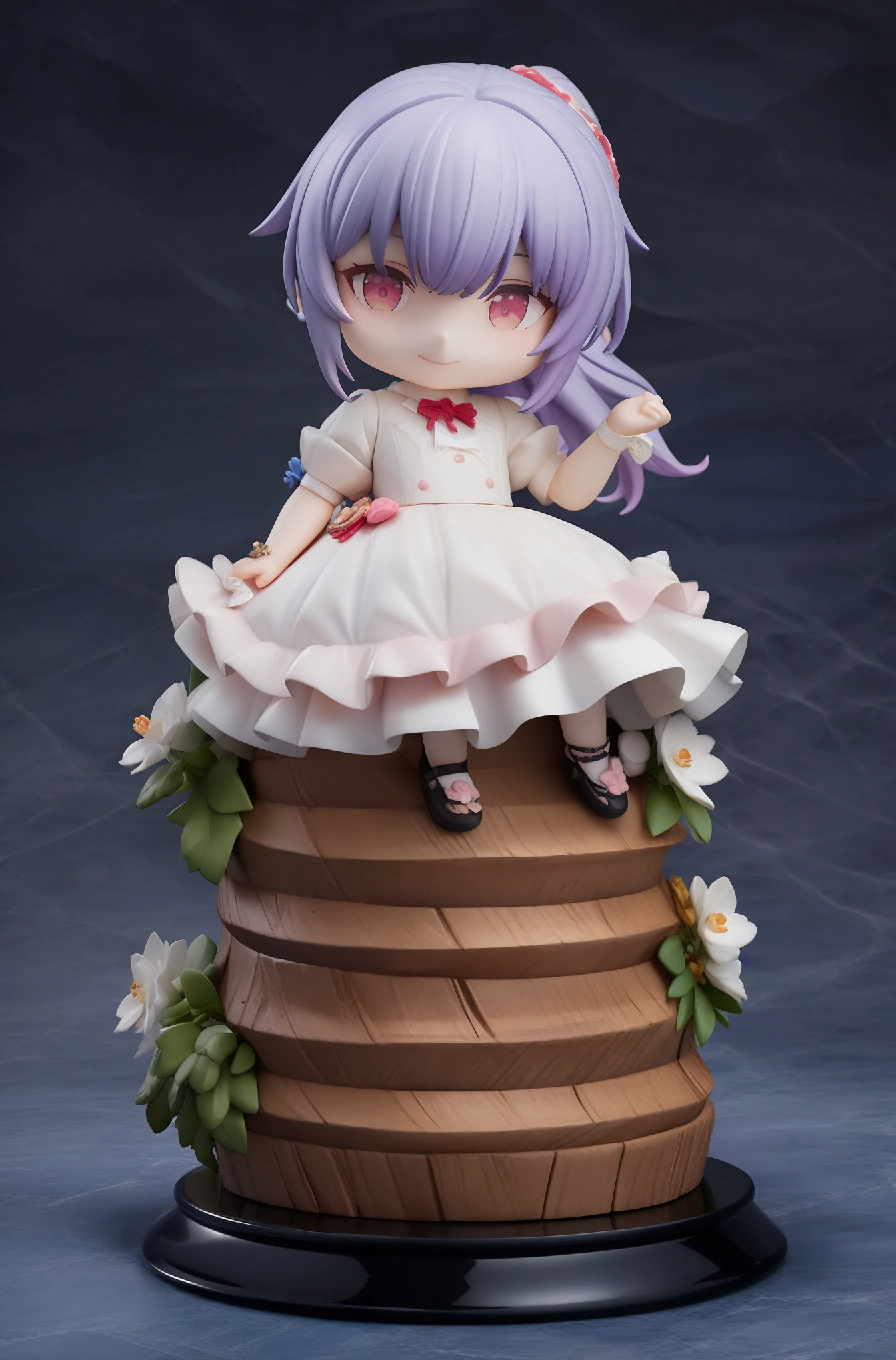 (Cute Japanese female chibi figure)、(chibi:1.6)、(bangs)、ponytail、Wedding dress、(smile)、(High resolutionCG 8k壁紙)、(very delicate and beautiful)、(masterpiece) 、(highest quality:1.0)、(超High resolution:1.2)、beautiful lighting、realistic shadow、(High resolution)、skin detail、super detail、(colorful)、High realism、photo quality