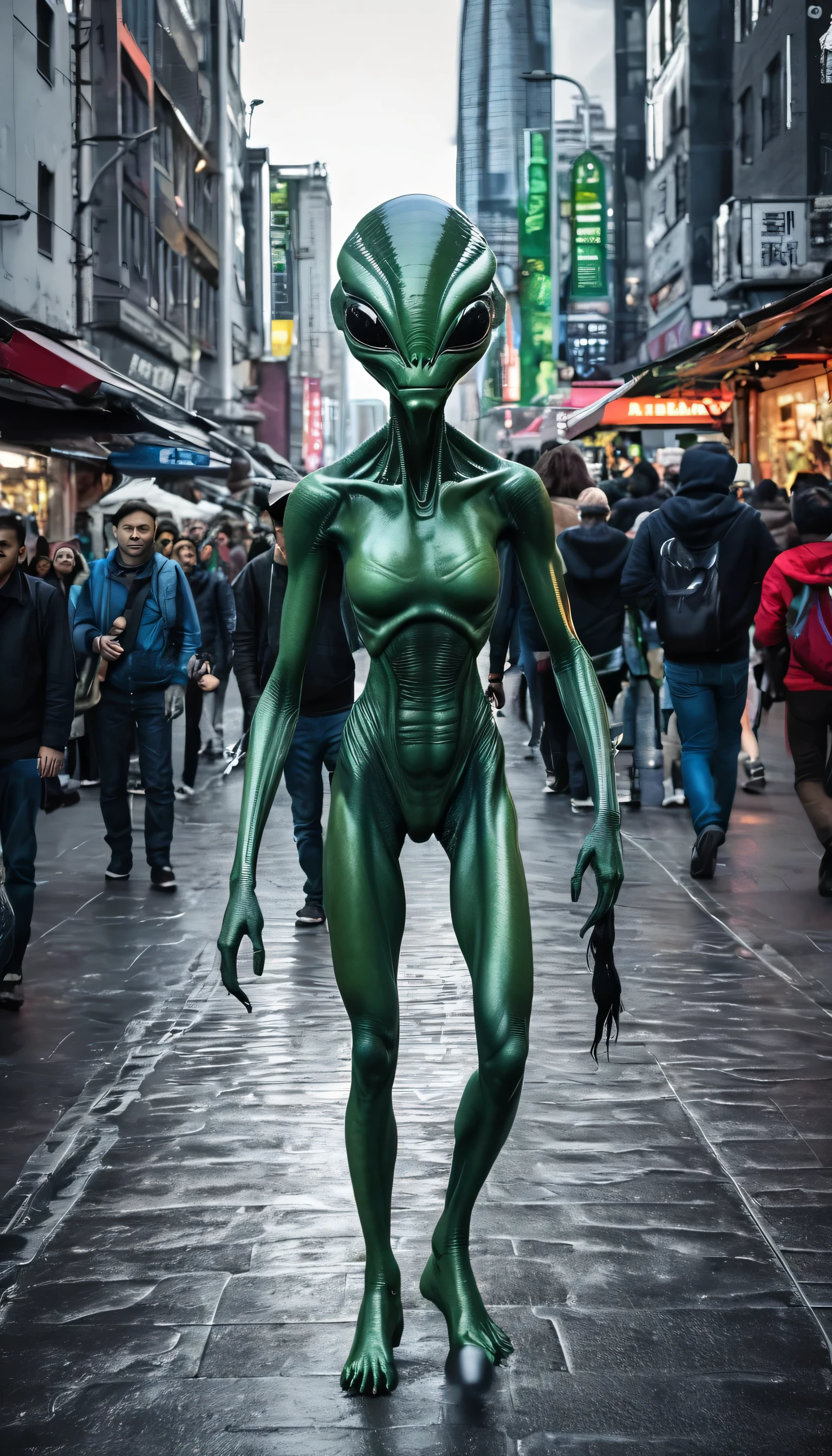 Aliens Walk Among Humans, Urbanity, The Look of Alienses Similar to the Popular One Today