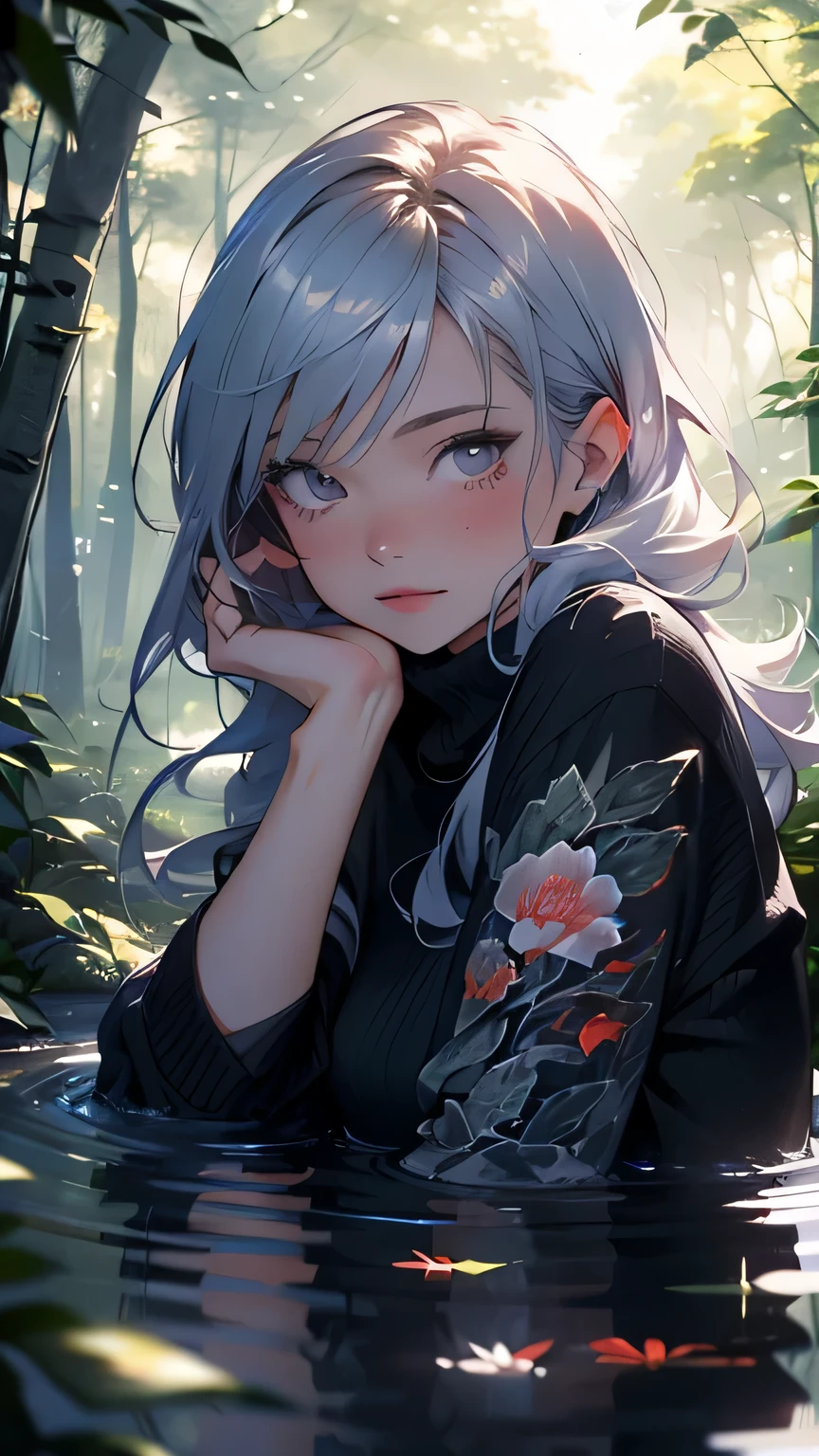 (best quality,4k,8k,highres,masterpiece:1.2),ultra-detailed,(realistic,photorealistic,photo-realistic:1.37),beautiful woman,barley dressed,wispy black tattoos,entire body,expansive forest,drowning in shadow,anime style,forest background,vivid colors,sharp focus,bokeh,lights beaming through the trees
注意:
- prompt does not need to be segmented - use English half-width","Make separators - tags in descending order of importance - art style should also be a sign of high quality - pay special attention to character details,To prevent Stable Diffusion from randomly generating deformed character appearances