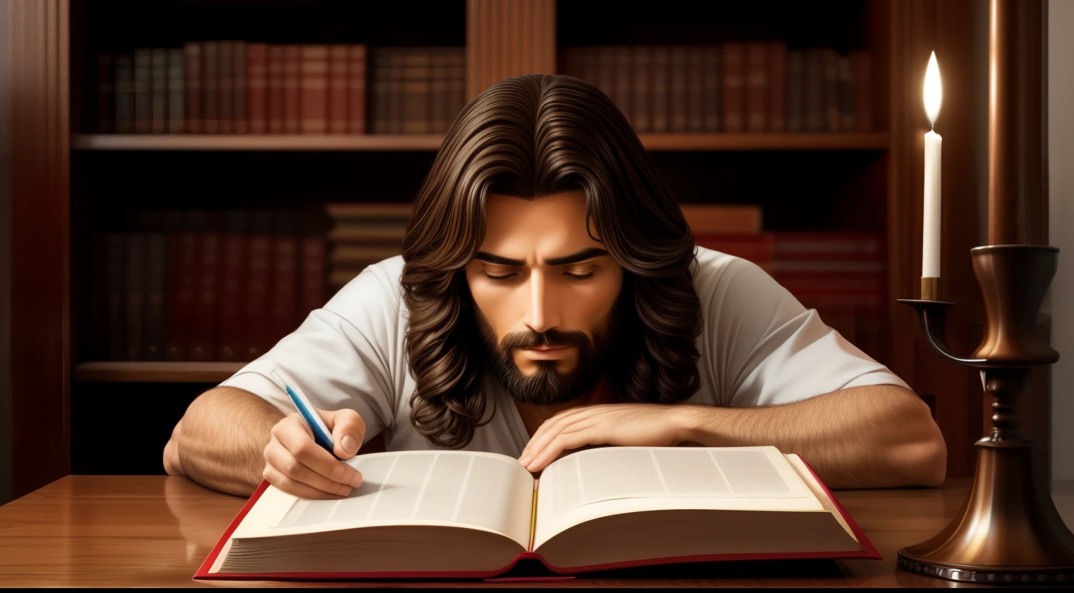 jesus segurando uma biblia