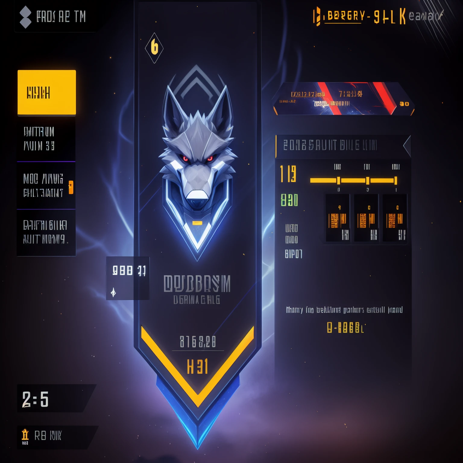 un primer plano de una captura de pantalla de un elemento del juego, Osa de 12 quilates, lobo, En el juego image, piel bronceada, En el juego, charging screen", En el juego, Tarjeta UI, En el juego, En el juego, 3 2 mil, 32k, electronic sports, fornido, 8K)), 8 K Hg, e-sport style, remolque
