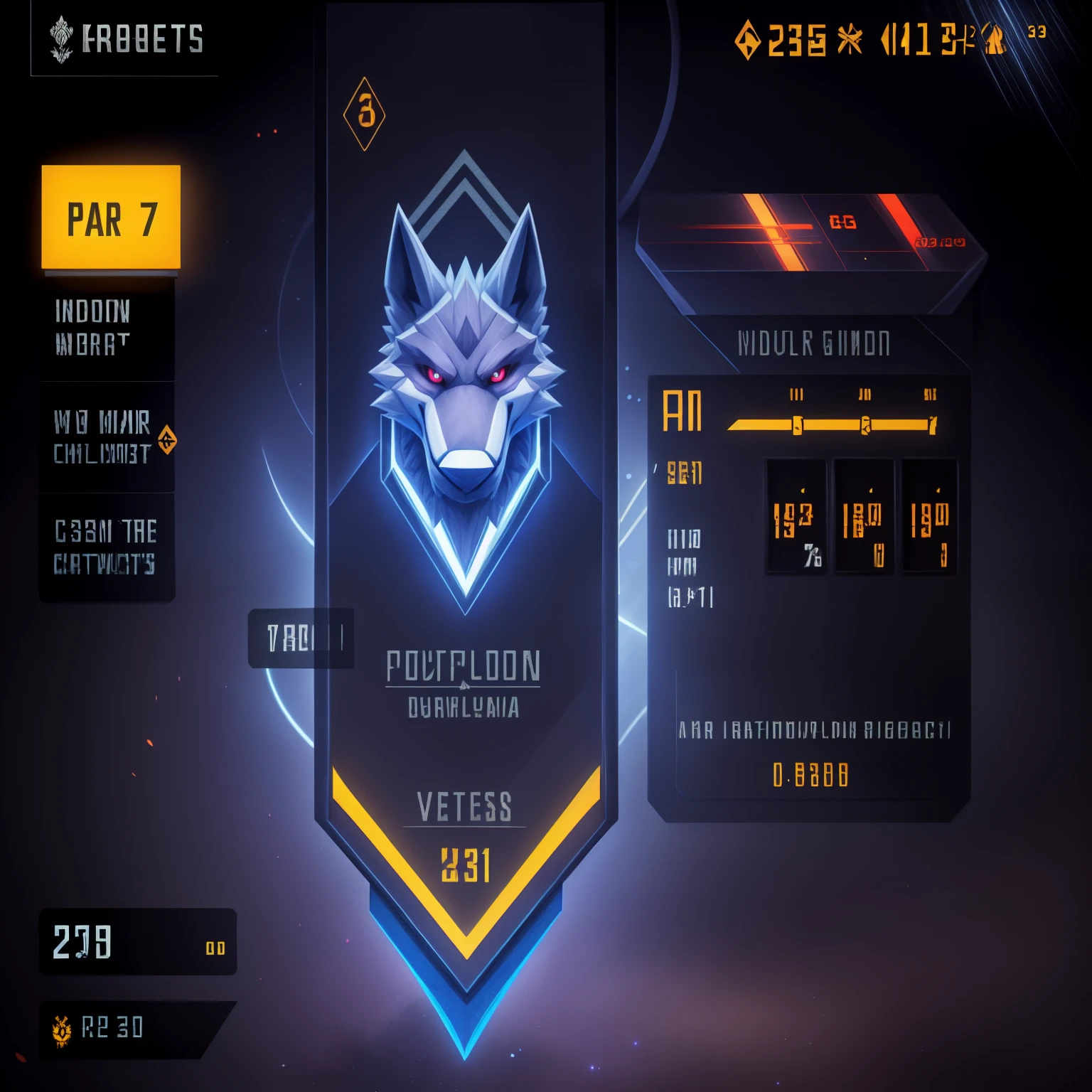 un primer plano de una captura de pantalla de un elemento del juego, Osa de 12 quilates, lobo, En el juego image, piel bronceada, En el juego, charging screen", En el juego, Tarjeta UI, En el juego, En el juego, 3 2 mil, 32k, electronic sports, fornido, 8K)), 8 K Hg, e-sport style, remolque