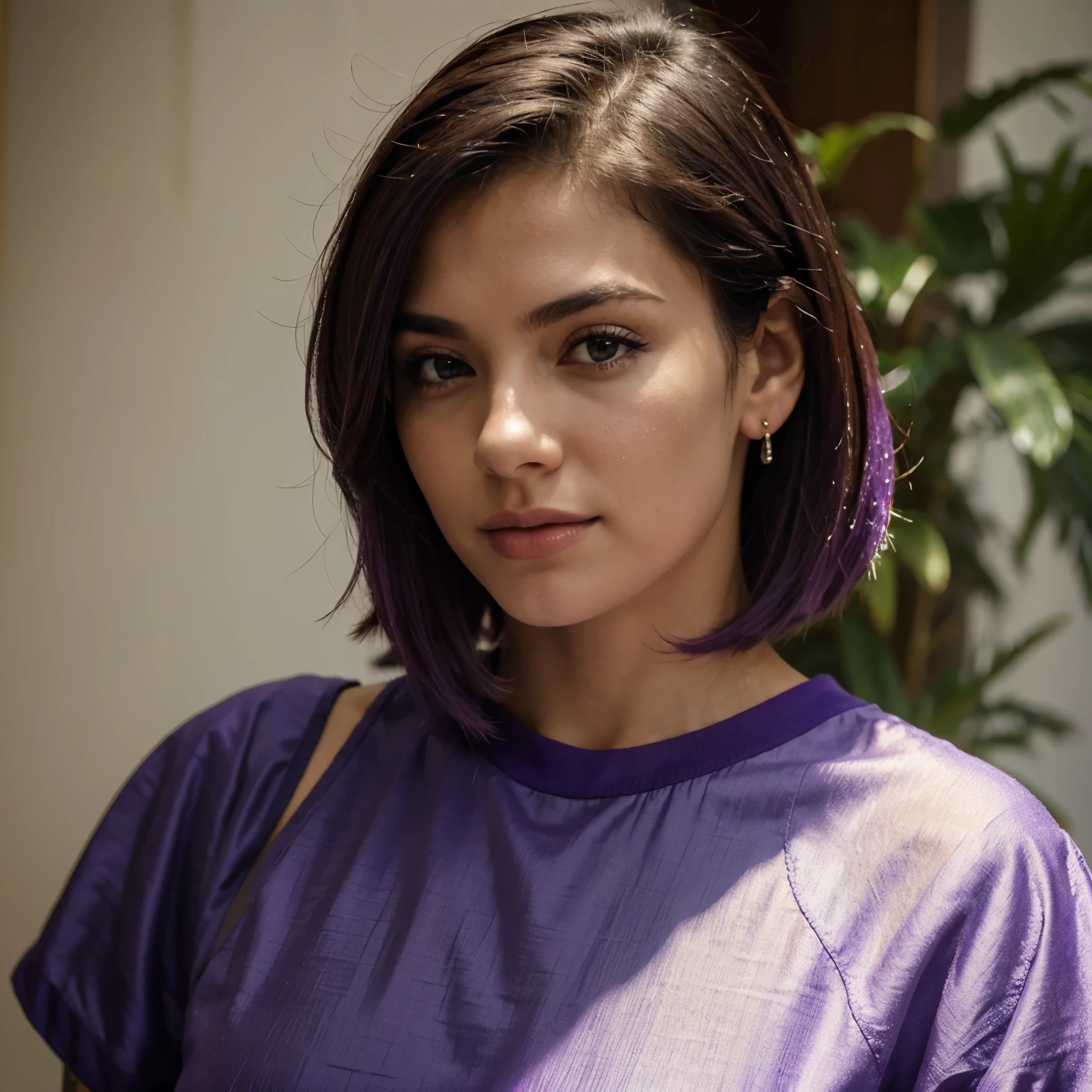 Mulher,roxo,cabelo longo
