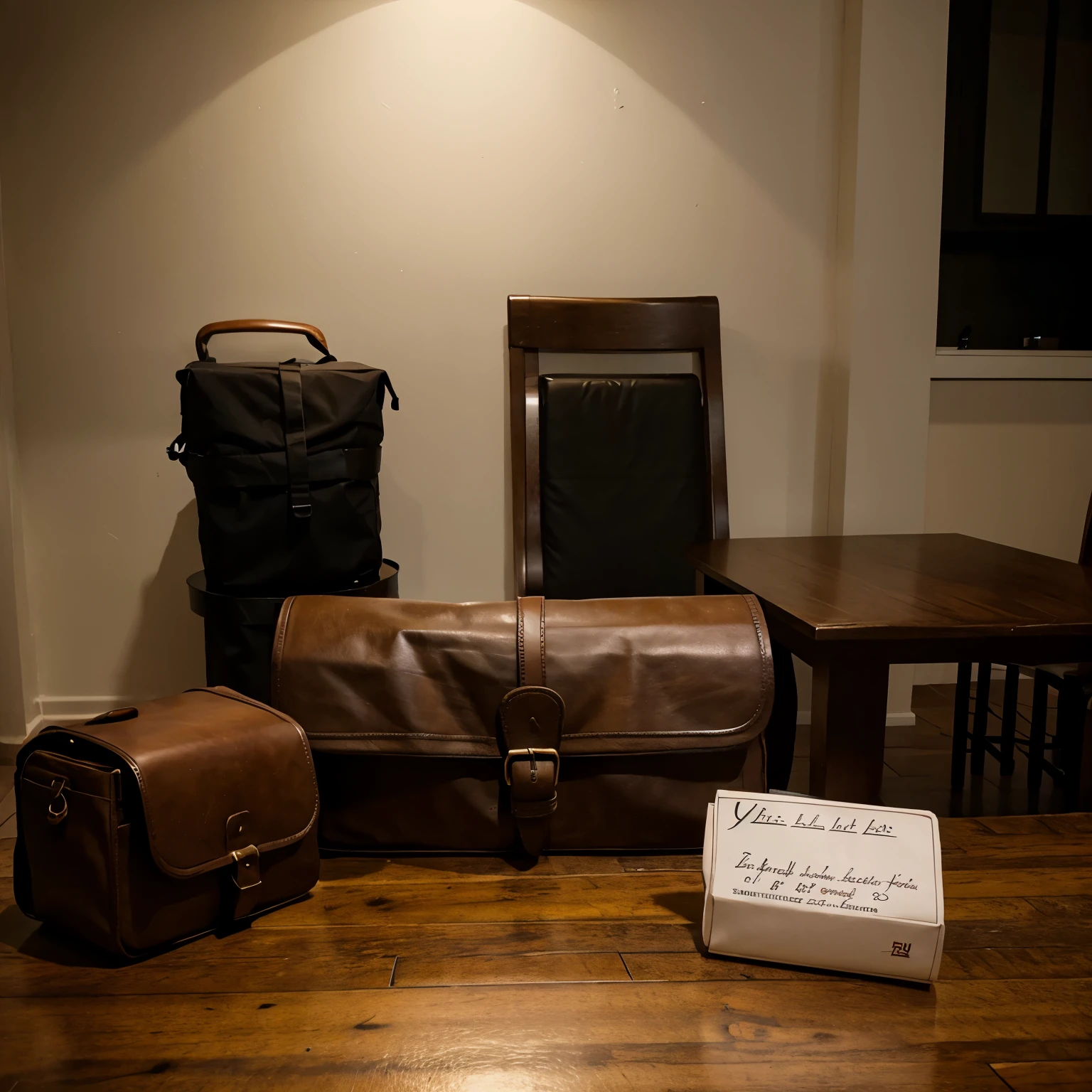 Items for kidnapping on a table