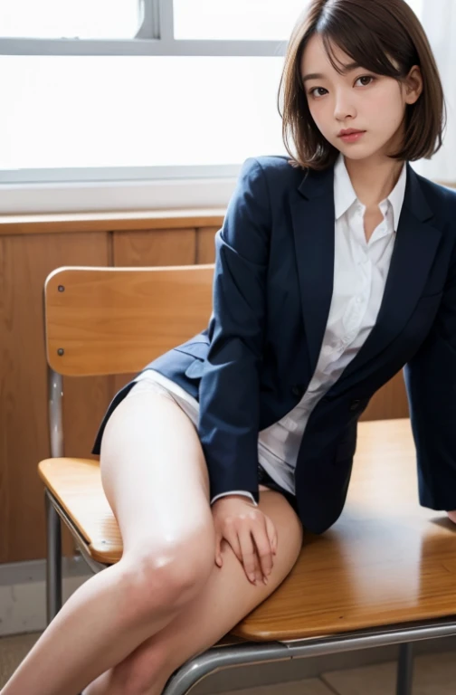 8K, RAW Portrait (Japanese women),masterpiece、Photorealistic:1.2、Realistic, Ultra-high resolution, Highest quality, Real Life Photos ,( in the evening :1.1),
((((1 female:1.5))))、Japanese women,((office lady))、((suit:1.6))、 Short Hairstyles,Slender body,At the office、Sleep on your back、
、big, beautiful, Fine grain, Black Hair,(Written boundary depth:1.3)、 ((Dark brown eyes:1.2))、(Real skin texture:1.3)、(Immersive atmosphere:1.2、Chiaroscuro:1.2) 、(Look Viewer:1.4)、((Embarrassed look:1.4))、((Red cheeks:1.3))、((From belowの天井:1.35))、(smile:1.2)、((wear very small panties))、((Panty shot))、((A woman rolling up her skirt))、((From below:1.45))、((Crotch close-up:1.62))、((Photo highlighting panties:1.5))、the most beautiful woman in the world、((Spread your legs out to the side:1.4))、