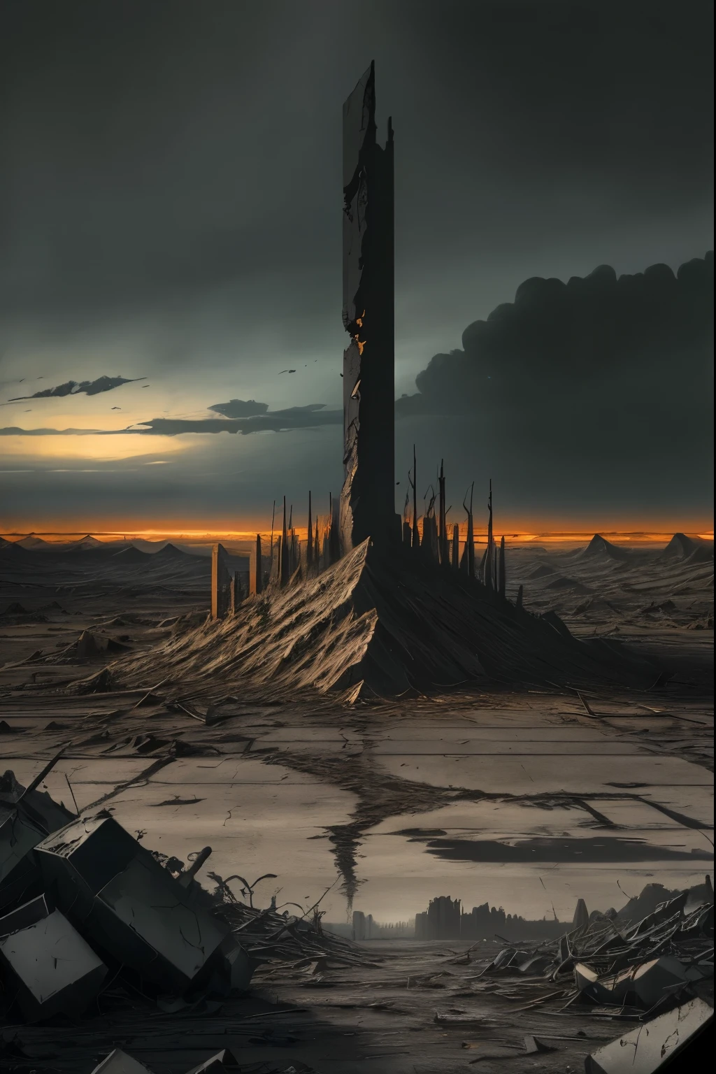 apocalyptic, lonely landscape, destruction