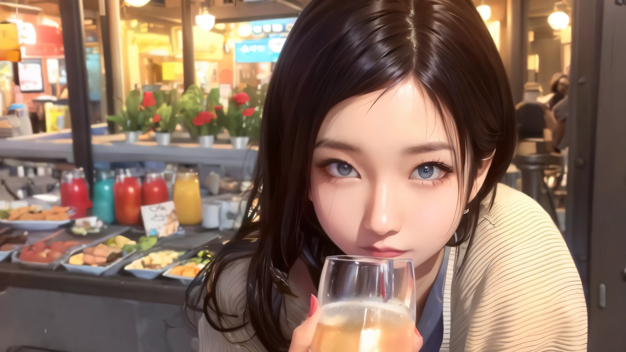 A romantic pretty and sey korean girl