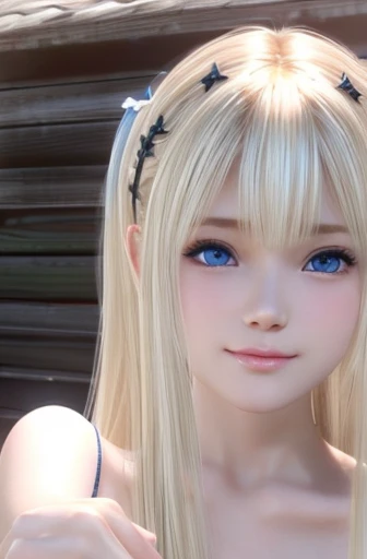 Skin feels silky and radiant、Sexy and very pretty pretty cute gorgeous face、#100: Extra Long Gorgeous Blonde Silky Hair、big shining light blue eyes、Swinging bangs、beautiful cute beautiful girl，************