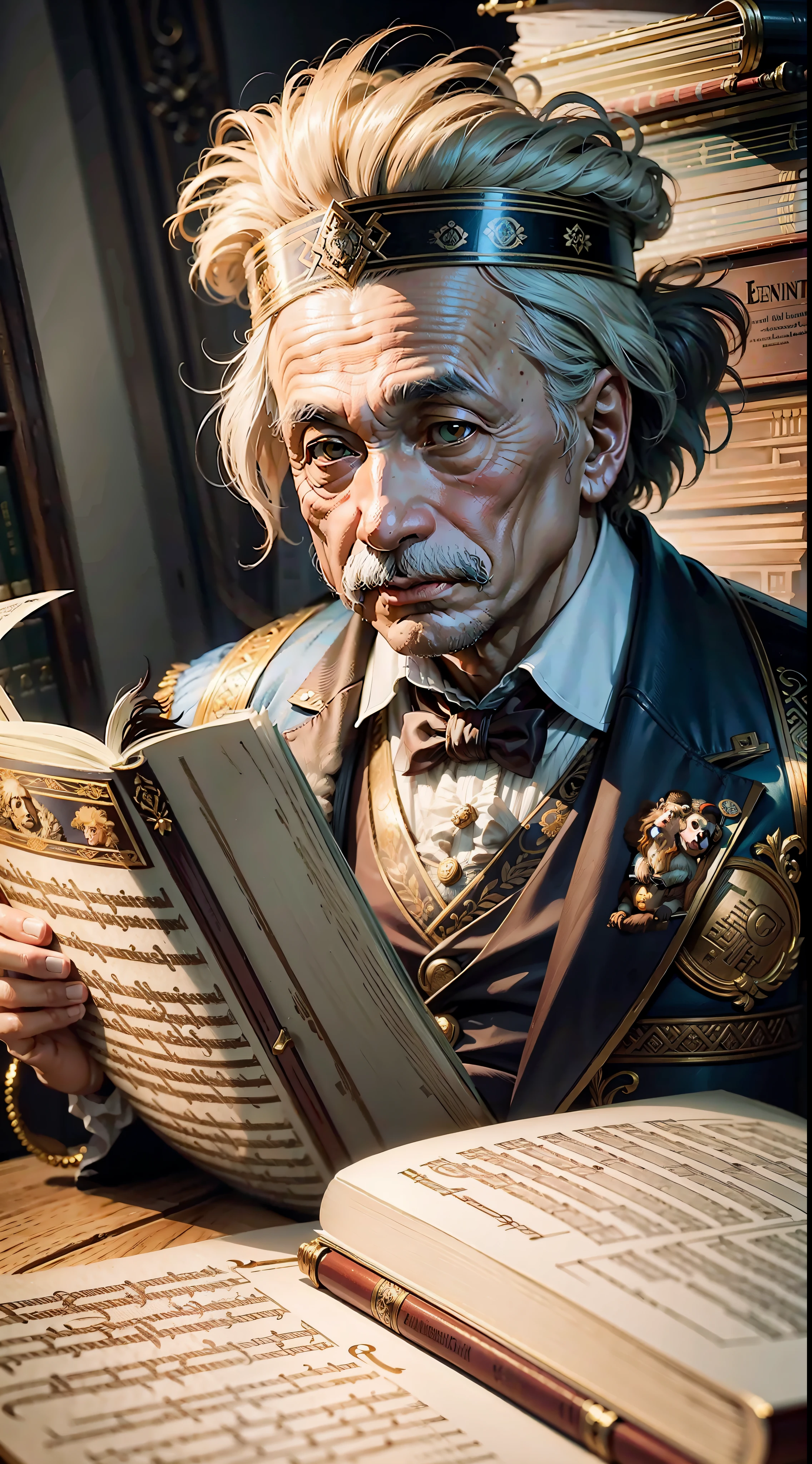 Einstein Leonardo da Vinci, Beethoven Trump Monkey King Library Dialogue