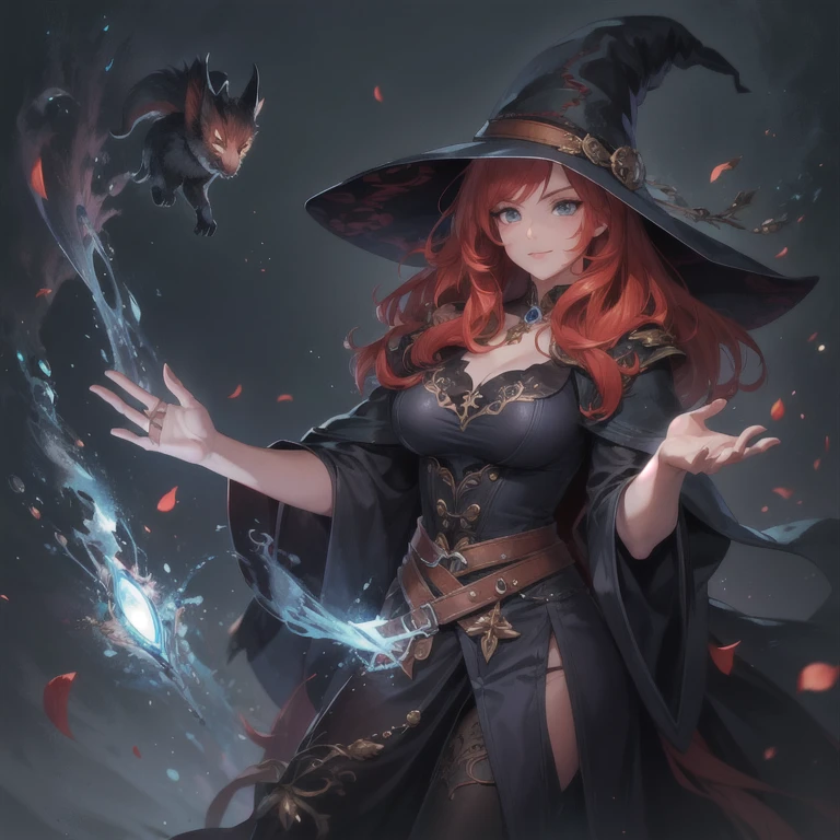 witch, RPG, magician, magic, redhead woman