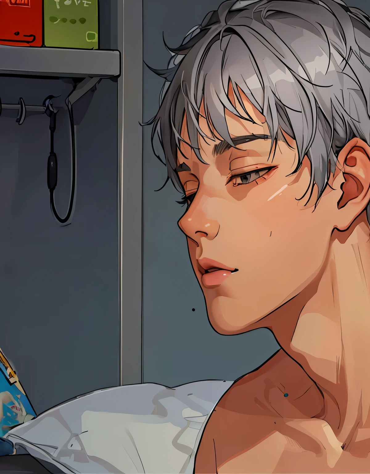 cute 16 year old boy gray hair