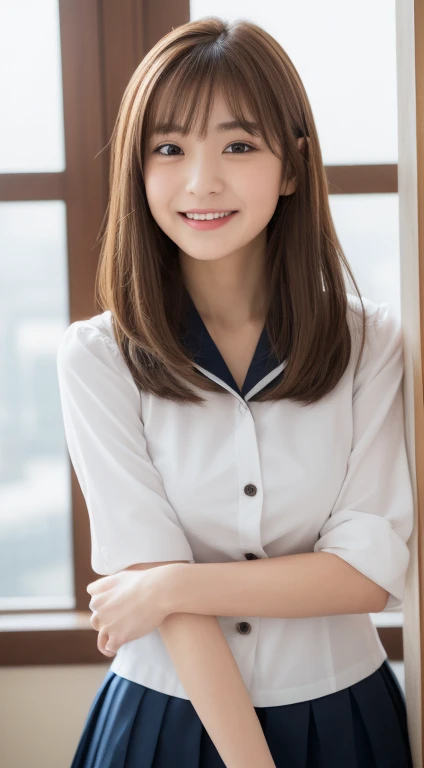 maid's uniform ((highest quality、8K、masterpiece:1.3))、1 girl、The beauty of slim abs:1.3、(brown hairのショートカット、big breasts:1.2)、super fine face、delicate eyes、double eyelid、laughter、Home、Raw photo、20 year old woman、sexy shot、Gold is better than beauty、spread legs Idol Nogizaka46 AKB48 brown hair long hair