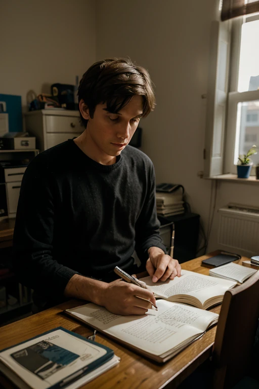 I want the character of a twenty-eight-year-old man who sits in his room every day to write again
