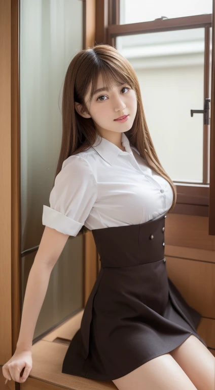 (((book store:1.3, indoor, Photographed from the front))), ((long hair:1.3,Maid clothes,japanese woman,Smile,cute)), (clean, natural makeup), (highest quality, masterpiece:1.3, 超High resolution), (Super detailed, caustics), (realistic:1.4, RAW shooting), very detailed, High resolution, 16K resolution