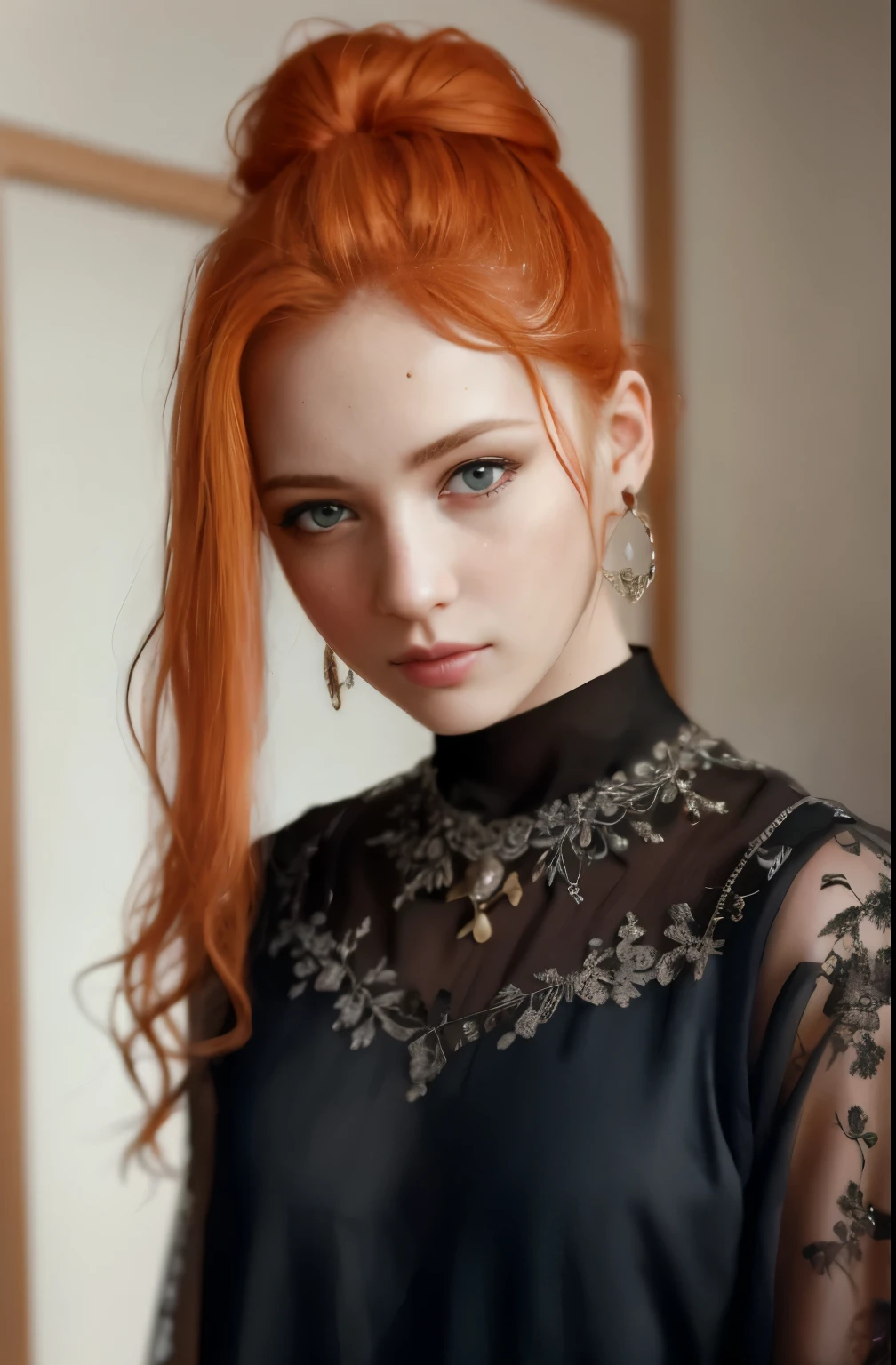 Arafed mulher com cabelo vermelho e olhos azuis em um vestido preto, Linda mulher ruiva, Pecas elegantes, Cabelo ruivo com sardas, mulher ruiva, garota ruiva, uma jovem ruiva, cabelos ruivos e sardas, Ruiva jovem, with pale skin, young handsome and pale rome, Red head, com cabelos ruivos e olhos verdes, pale and freckled skin