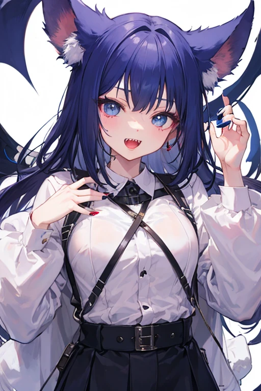 anime girl with blue hair and black stockings sitting on the ground, seductive anime girl, ahri, beautiful anime catgirl, [ 4 k digital art ]!!, very beautiful anime cat girl, commission for high res, oc commission, digital anime art!!, anime catgirl, anime moe artstyle, cute anime catgirl, anime girl, (anime girl)