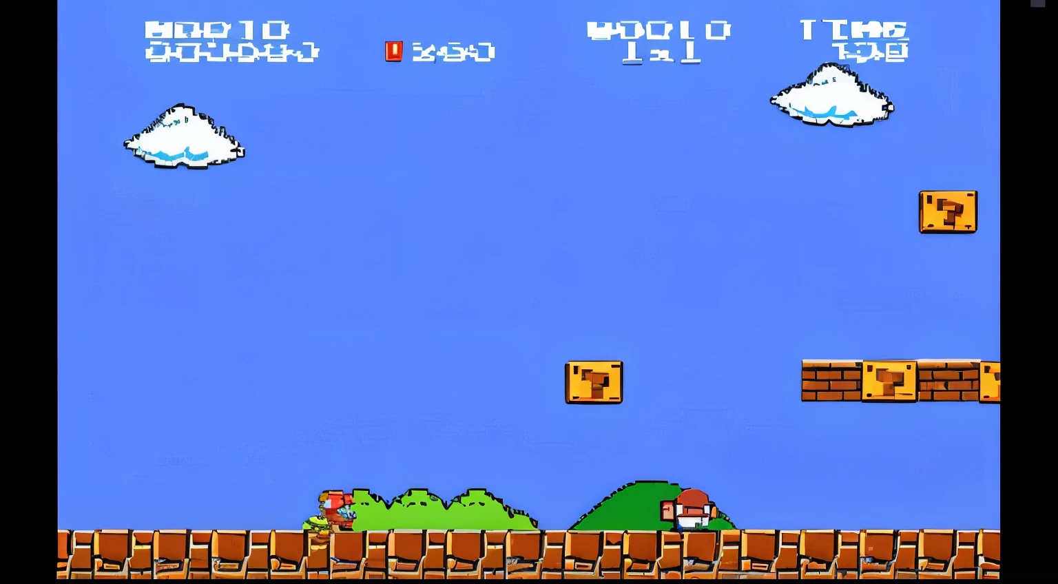 a nintendo super mario game with a mario bros theme, super mario bros 1 9 8 5, mario bros game screen, super mario bros, mario bros, super mario, super mario in matrix, video game screenshot, super mario theme, super mario pixel art, mario world, inspired by Mario Comensoli, mario theme, hero world nintendo, videogame screenshot, game screenshot