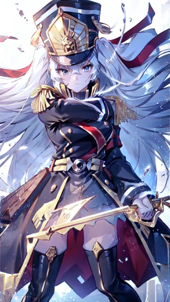 (masterpiece, highest quality),altair,1 girl, Final form,beautiful eyes,full body, elegant, 1 girl, thigh high boots, look down，from below，lower your gaze，cute, blushed, looking at the viewer, From above,blue eyes, beautiful eyes, beautiful background, particles of light, Light of the sun, dramatic lighting, outside, shiny, realistic, highest quality, Super detailed,  scenery, 緻密でbeautiful eyes, thin hair