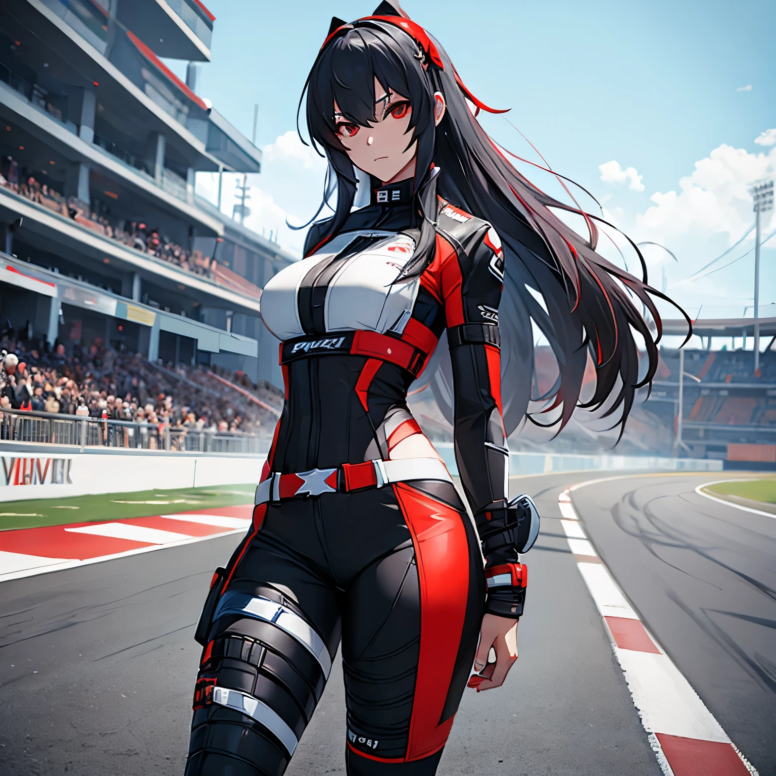 Game Punisher Gray Raven Female Character, ((Lucia Crimson Weave)), at Racing Circuit