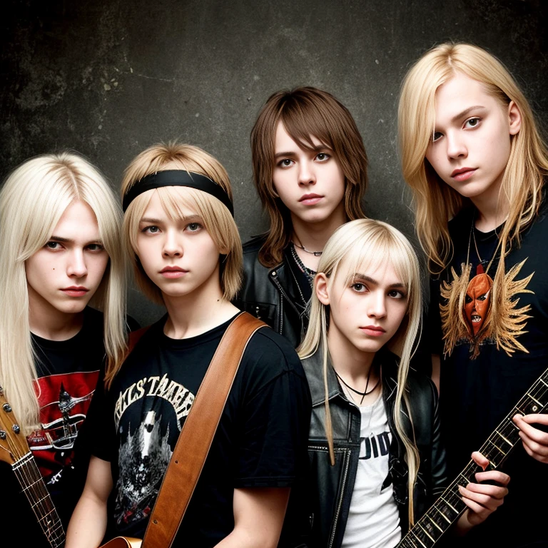 rock band agers Asmonean blondes , focus on the face