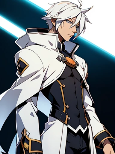 blazblue ,human Male ,Clear Skin , white hair , Shepherd's Clothing ,