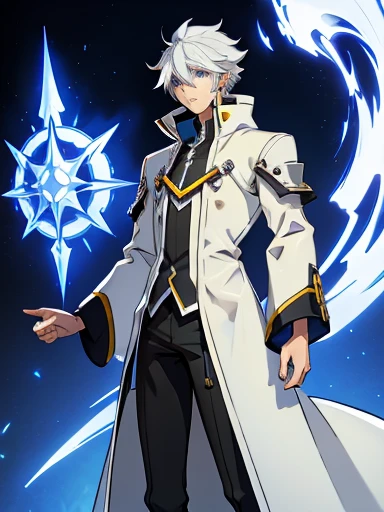 blazblue  ,human Male  ,Clear Skin , white hair , Shepherd's Clothing  ,
