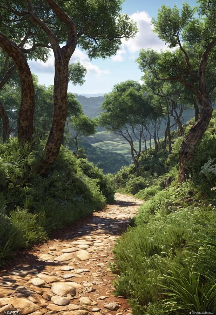 Hiper realista, paisagem primitiva