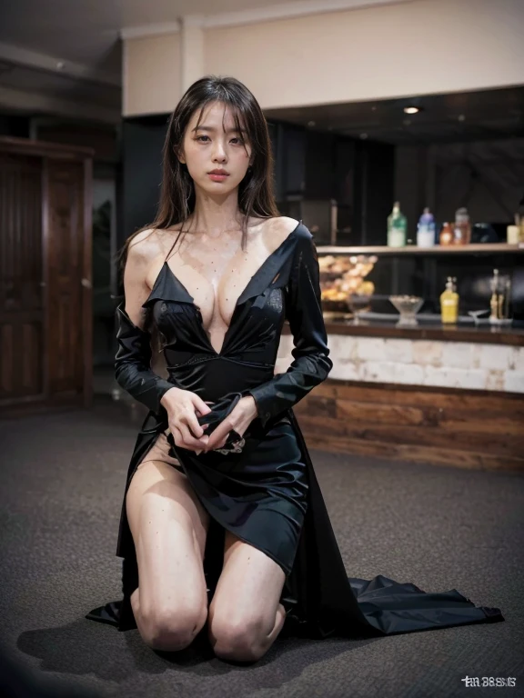 original photo,depth of field,dramatic,Inspired by the 007 movie,(Real movie stills:1.3),007 movie style,(best quality, high resolution:1.2), perfect composition,Super detailed details, (actual、lifelike、Realism:1.3),Full body female love,Tall man,sexy woman,((1名女人和2名Tall man在一起)), The woman's hair is very messy,Woman wearing intricate evening dress,hollow,pattern,badge,Torn evening gown,sexy cleavage,Threatening atmosphere,007 atmosphere, Threatening atmosphere,Agent atmosphere, close up, Perfect body,性感的long legs,long legs,Highly detailed facial details, real background,Stills from the real 007 movie,Movie plot,(sharp focus:1.2), Very detailed, (lifelike:1.4), (The original image, 8K high resolution:1.2), RAW candid movies, 16 mm, Color graded Portra 400 film, Surreal, subsurface scattering, Ray tracing, (Volumetric lighting),The woman is soaked all over,((Behind the woman stood two other men in suits.)),2 men are hugging a woman,Torn skirt,Another woman is kneeling on the ground