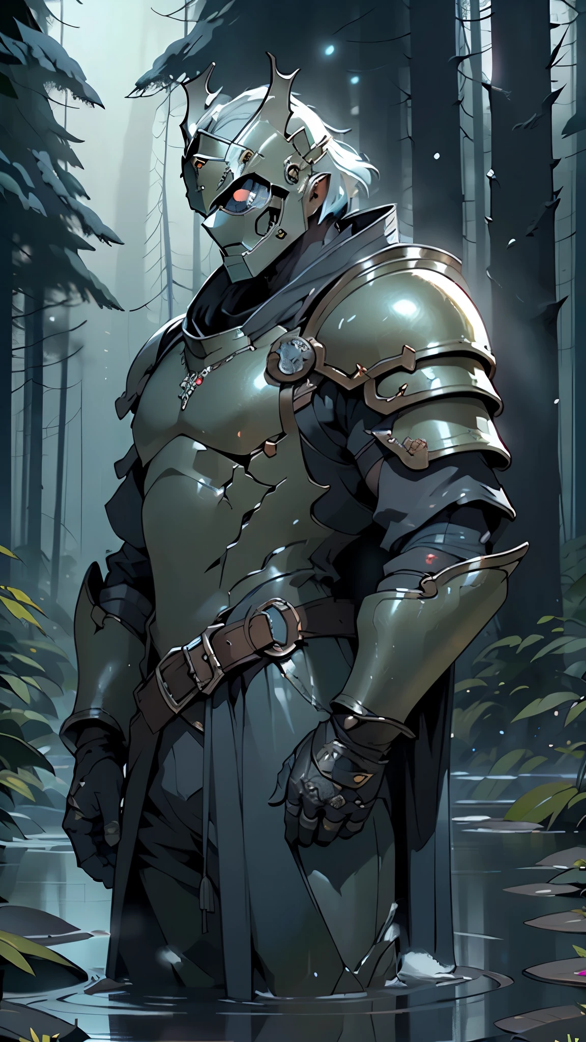 ghost,male ghost,ghost knight, Burnt armor, blue fire-color reflected armor, demonic dragon inspired armor, corrupted armor, gothic armor, black and blue colored armor, black gears,
blue-armored male warrior,Elaborate heavy armor,Blue Ghost knight,wearing blue magical armor,ghost fire surrounding,magical spells,burning red flames in his hands,proficient spells,magic formation pattern,glowing blue eyes,armor,malefocus,Shoulder helmet,halter,helmet,with light glowing,chest plate,mitts,fully armored,cloaks,dark blue armor,epic glow,
(dynamic pose:1.0),,(centered,scale to fit dimensions,Rule of thirds),
((snowy pine forest at night, dark forest, swamp, murky water, foggy, creepy aura, eerie atmosphere)),with dark stormy clouds,winter,scenery:1.25,intricate scenery,((snow forest background)),
(Glossy armor ornaments),highres,sharp focus,(ultra detailed,extremely detailed),(photorealistic artwork:1.37),(extremely detailed CG unity 8k wallpaper),(((vibrant colors,vibrant theme))),(intricate),(masterpiece),(best quality),artistic photography,(photography taken by sldr),(intricate background),photo realistic,((intricate detail)),(((realism))),