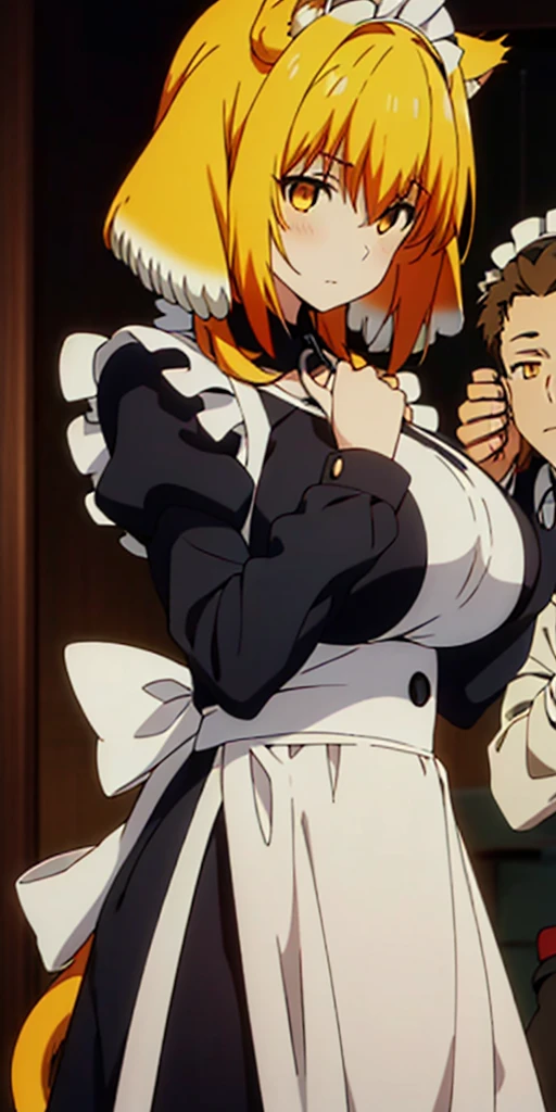 Anime, girl, cute girl, slave, maid, maid uniform, shoes, slave collar, shackles, cold, runny nose, nasal mucus, snot, snot from the nose, handkerchief, you need to sneeze, sneeze yourself, sneeze snot from your nose, desperately want sneeze, cover your nose with your right hand, urinary incontinence, peed, need to pee, pee yourself, pee, pee yourself, cry, really desperately want to pee, scat, diarrhea, crap yourself, need to poop, need to poop, poop in your panties, poop yourself, poop, sneeze, pee and pee yourself: 1.3), desire to sneeze, desire to pee, desire to poop tightly covering the perineum, knees together, feet apart: 1.6), (hand between legs, leaning forward: 1.3), (shaded face, despair, anxiety, sigh, full face flush, embarrassment, looking away: 1.5), (girl can't stand up straight: 1.5), full body, (ultra detailed face, best quality: 1.5), ( side), standing living room.