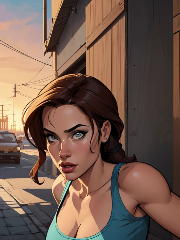 Personagem Lara croft drawart artline nua pelada sem roupas magem de desenho animado de uma mulher .cartoon style illustration, estilo de arte dos desenhos animados, estilo de arte dos desenhos animados, digital illustration style, design de personagens altamente detalhado, arte digital detalhada fofa, City fan art, Design de personagens de retrato, beautiful digital illustration, retrato de alta qualidade, Arte em quadrinhos, mulher jovem. expression of sexual desire